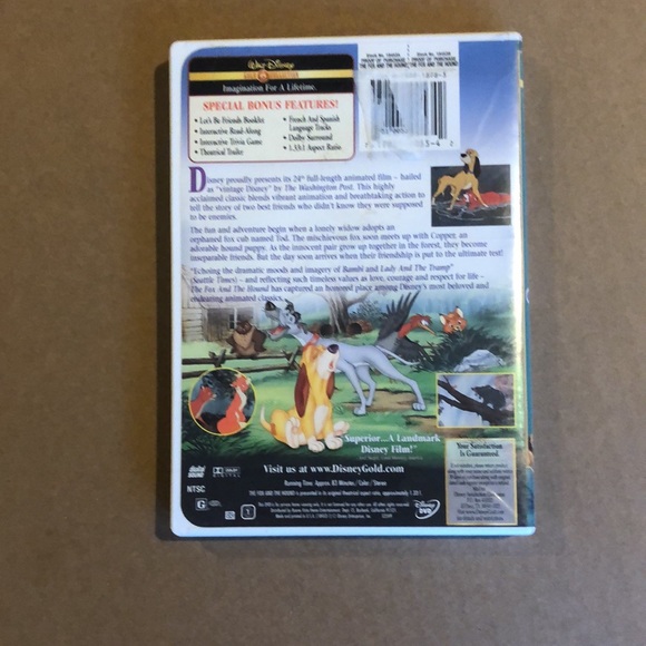 Walt Disney The Fox and the Hound DVD, missing inside pamphlet - Picture 3 of 3